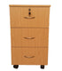 3 DRAWER MOBILE PEDESTAL OAK