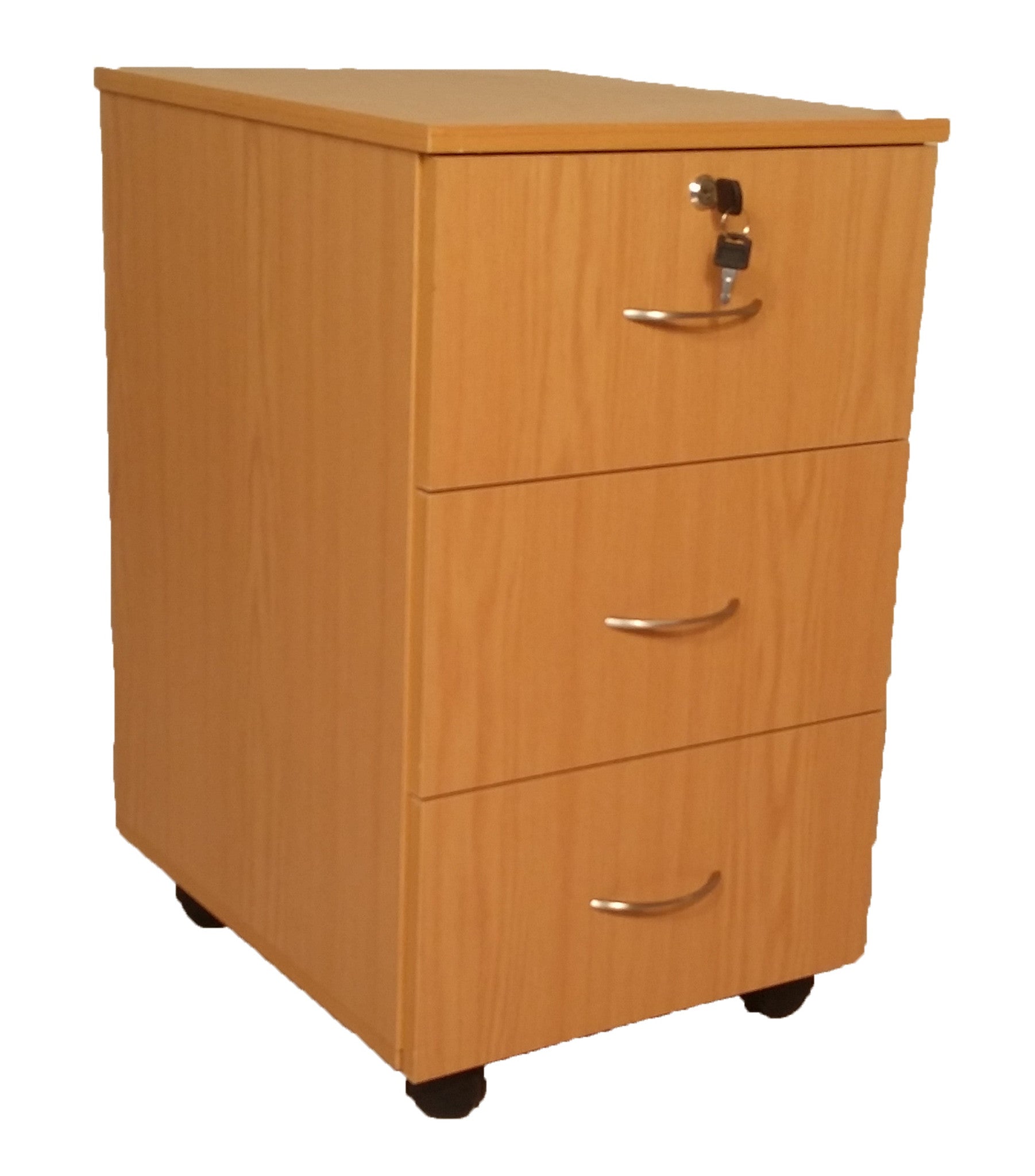 3 DRAWER MOBILE PEDESTAL OAK