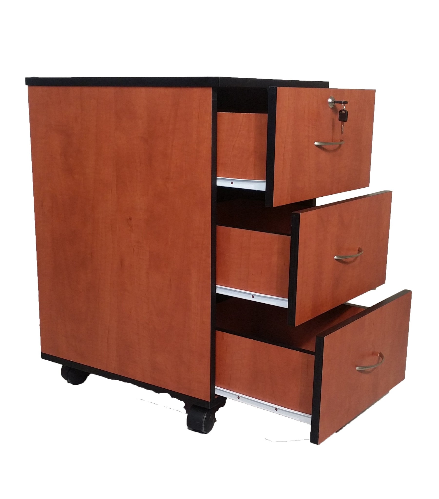 3 DRAWER MOBILE PEDESTAL CHERRY