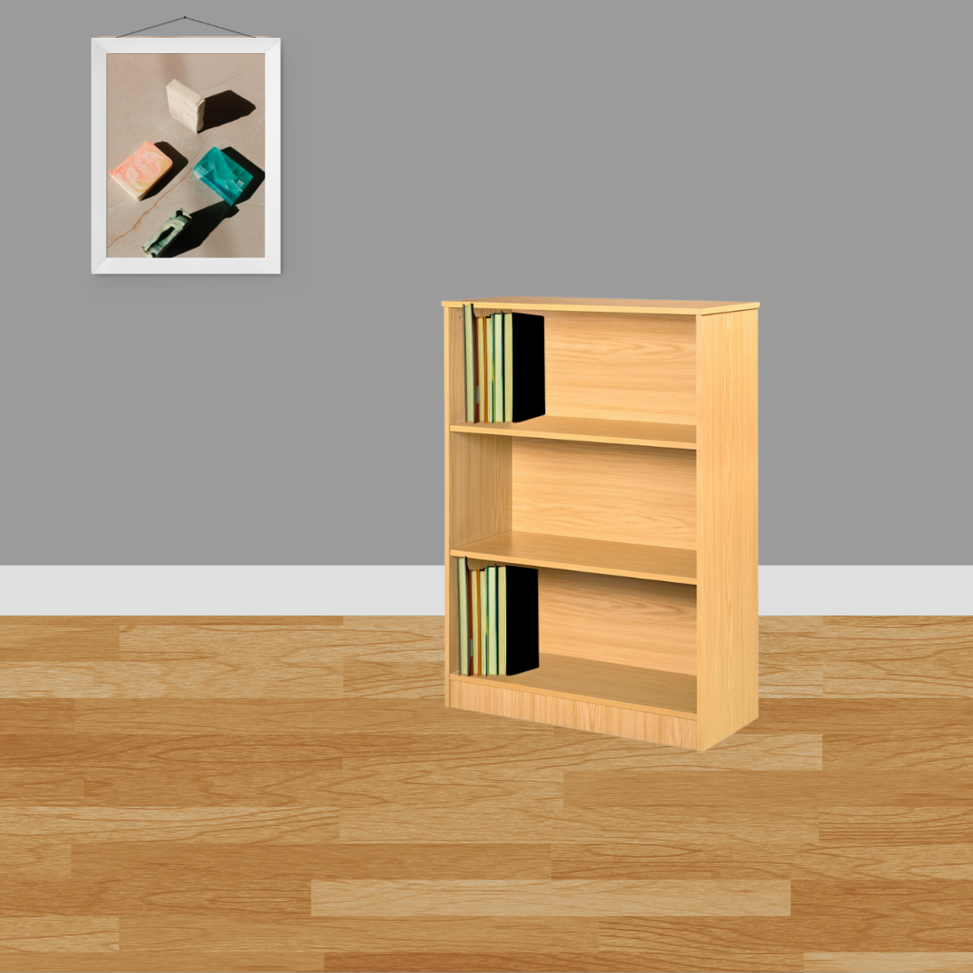 3 TIER BOOK CASE OAK