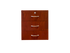 3 DRAWER FIXED PEDESTAL ROYAL MAHOGANY