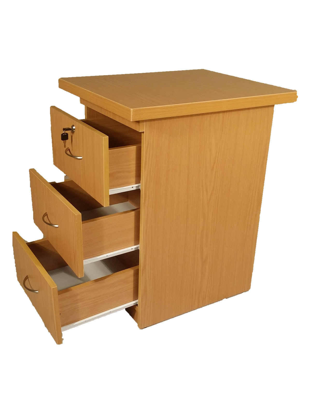 DESK HEIGHT PEDESTAL OAK