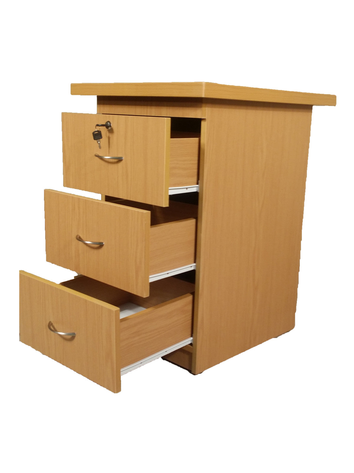 DESK HEIGHT PEDESTAL OAK