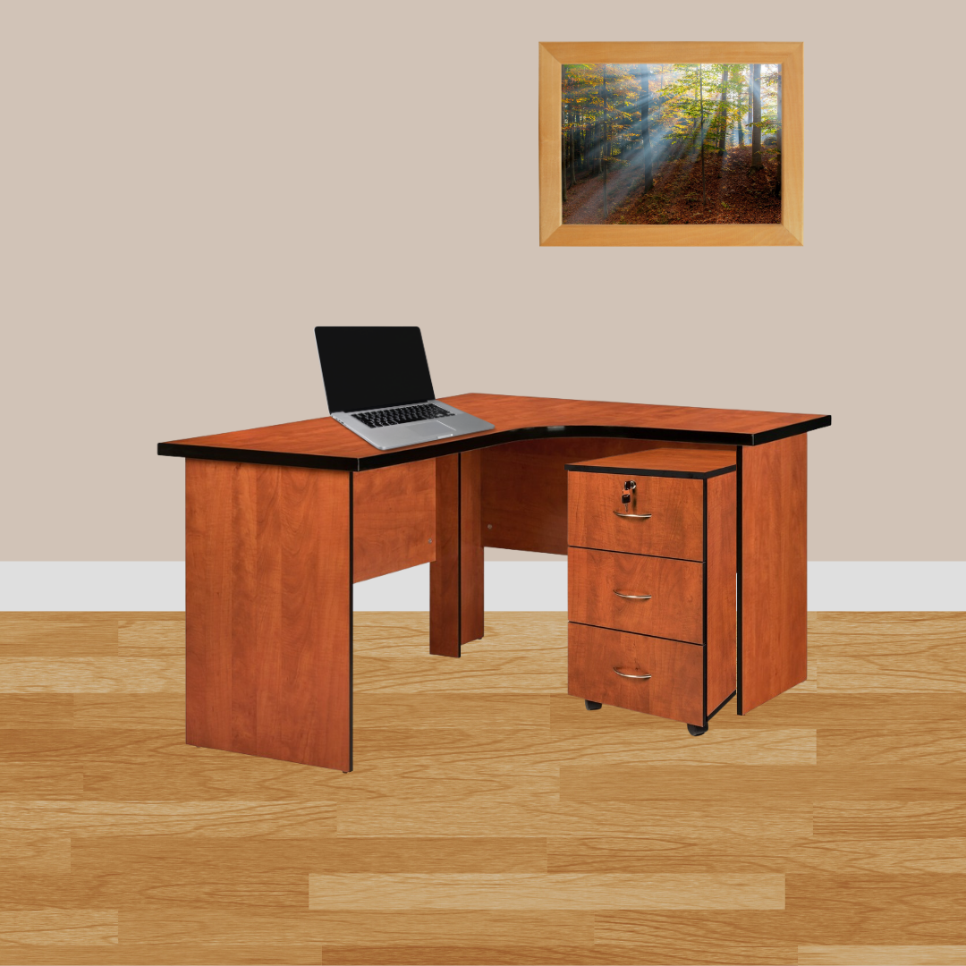 3 DRAWER MOBILE PEDESTAL CHERRY