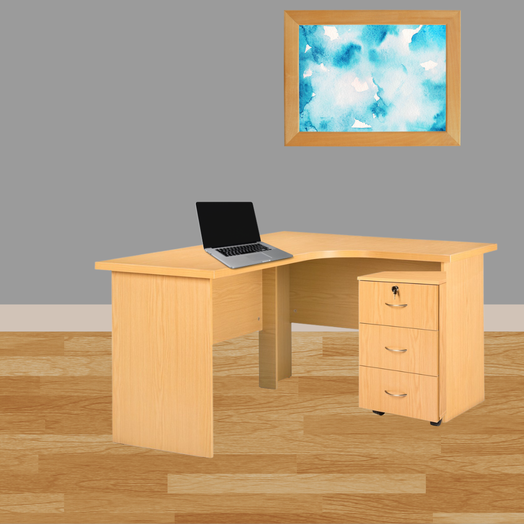 3 DRAWER MOBILE PEDESTAL OAK