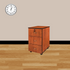 3 DRAWER MOBILE PEDESTAL CHERRY