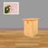 DESK HEIGHT PEDESTAL OAK
